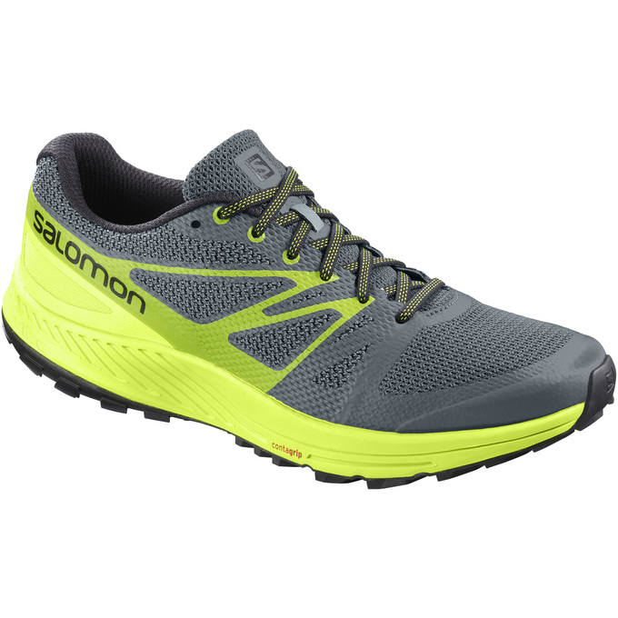 SALOMON SENSE ESE Philippines - Men's Trail Running Shoes - Grey/Yellow | 051247-KET